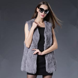 Rabbit Fur Long Vest