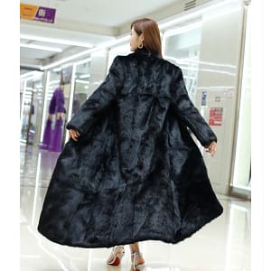 rabbit fur coat women's long fashion fur jacket