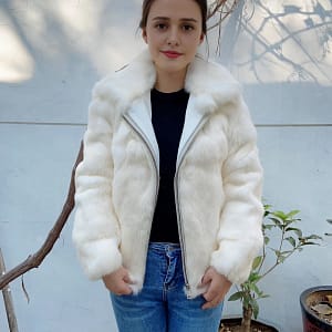Rabbit Fur Coat Winter Women's Jacket