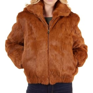 Rabbit Fur Coat Hood Winter Women's Cold Jacket