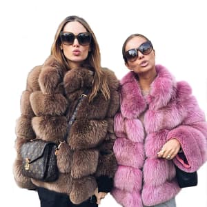 Fox Fur Coat Fashion Winter New Outerwear Luxury