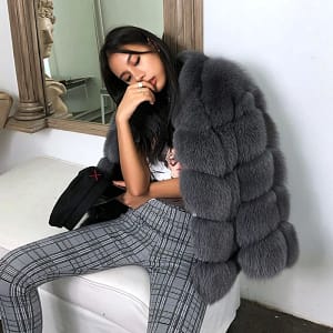 Fox Fur Real Short Coat Fashion Women Winter Warm Wholesale
