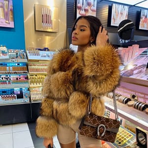 Faux Fur Coat Raccoon