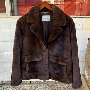 Men's suit mink fur coat