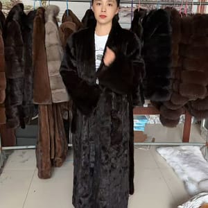 Mink faux fur coat