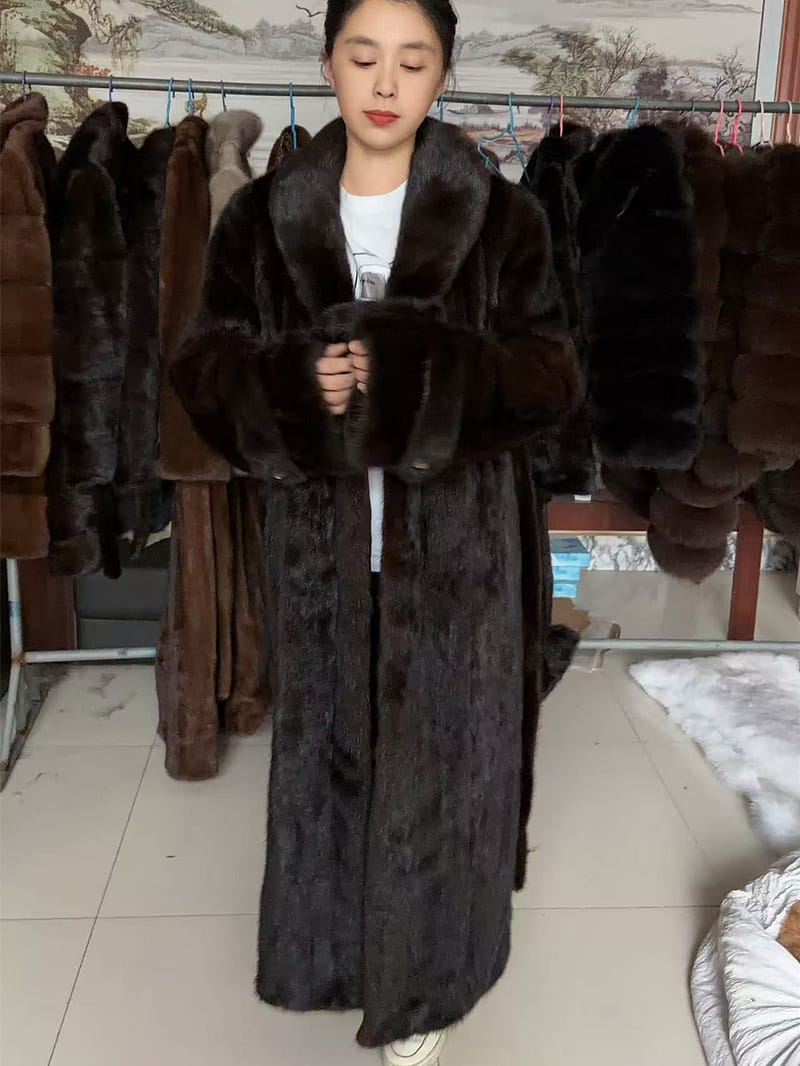 faux mink fur coat