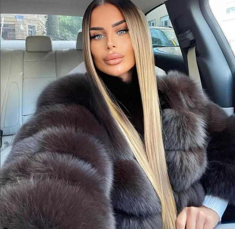 Winter Fox Fur Coat 50cm Short - Image 26