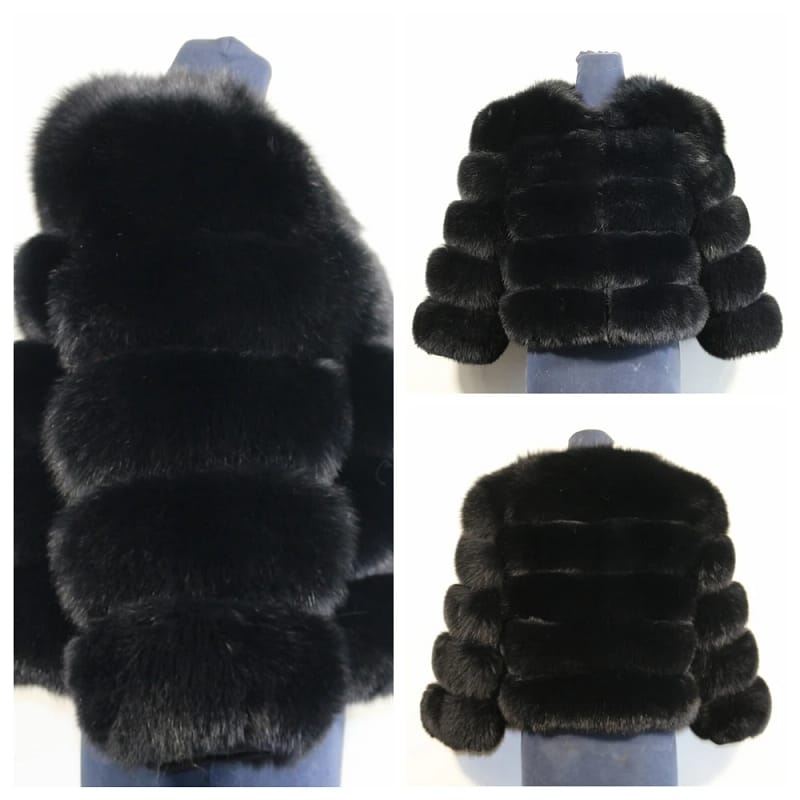 Winter Fox Fur Coat 50cm Short - Image 14