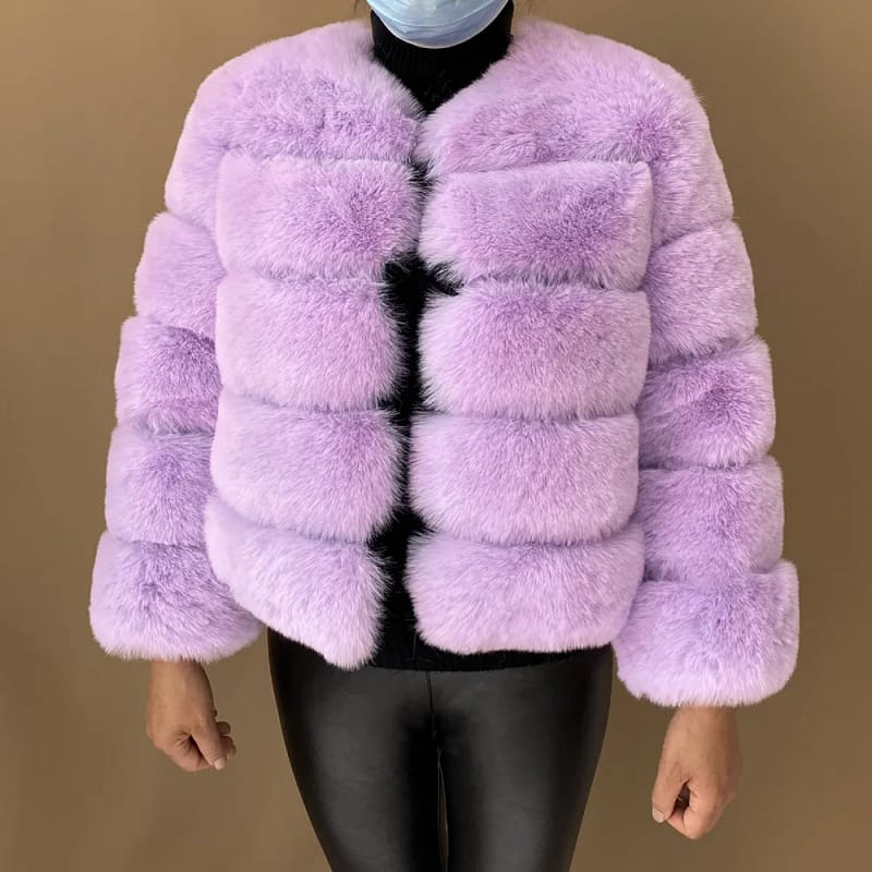 Faux Fur Coat Short Artificial fur - Image 23