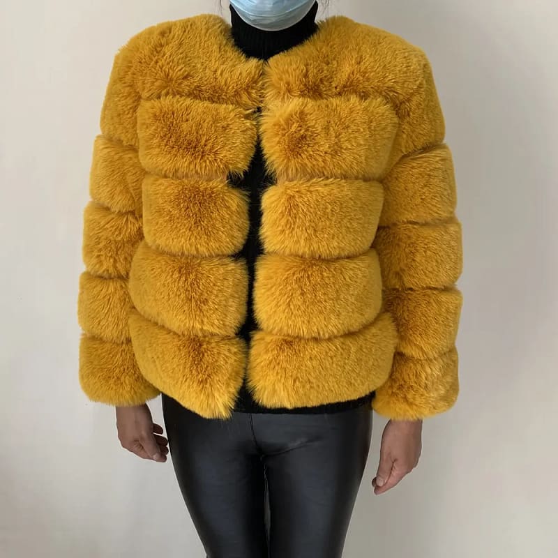 Faux Fur Coat Short Artificial fur - Image 33