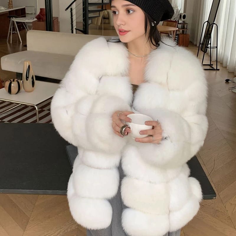 Fox Fur Coat With Bread Cubes - Image 4