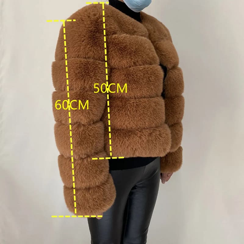 Faux Fur Coat Short Artificial fur - Image 24