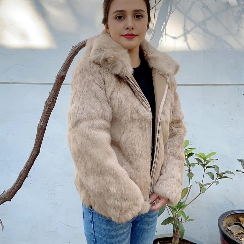 Rabbit Fur Coat Winter Women's Jacket - Image 6