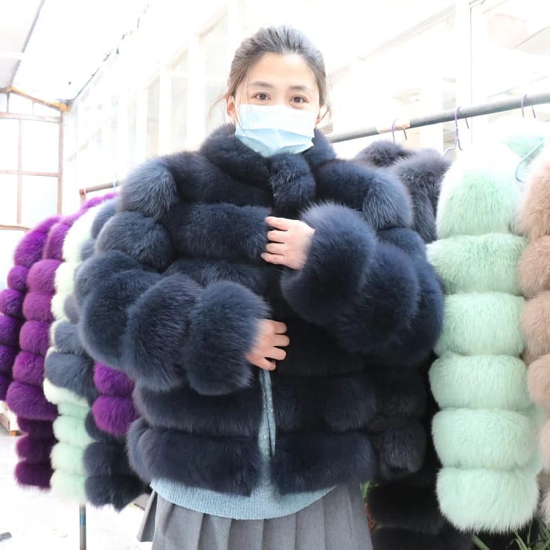 Fox Fur Coat With Collar Especially Overcoat - Image 8