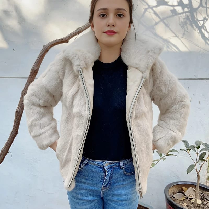 Rabbit Fur Coat Winter Women's Jacket - Image 5