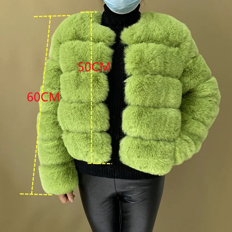 Faux Fur Coat Short Artificial fur - Image 20