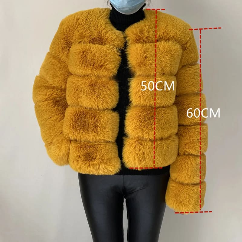 Faux Fur Coat Short Artificial fur - Image 32