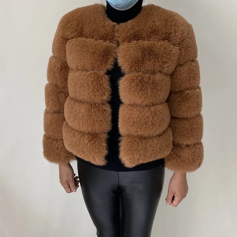 Faux Fur Coat Short Artificial fur - Image 31