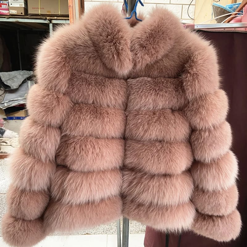 Fox Fur Coat With Collar Especially Overcoat - Image 7