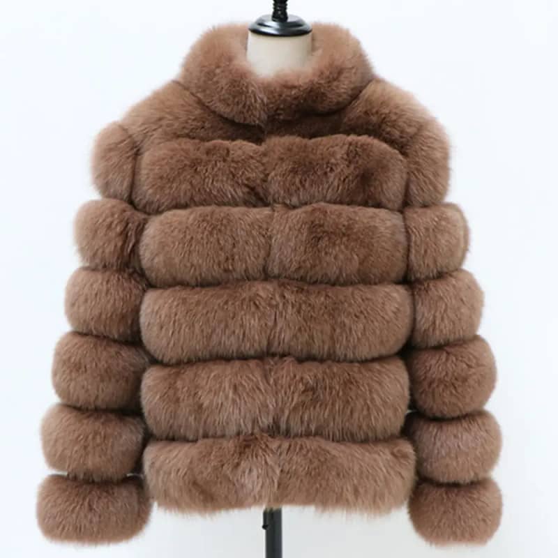 Fox Fur Coat With Collar Especially Overcoat - Image 12