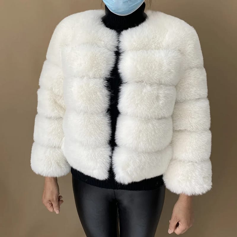 Faux Fur Coat Short Artificial fur - Image 18