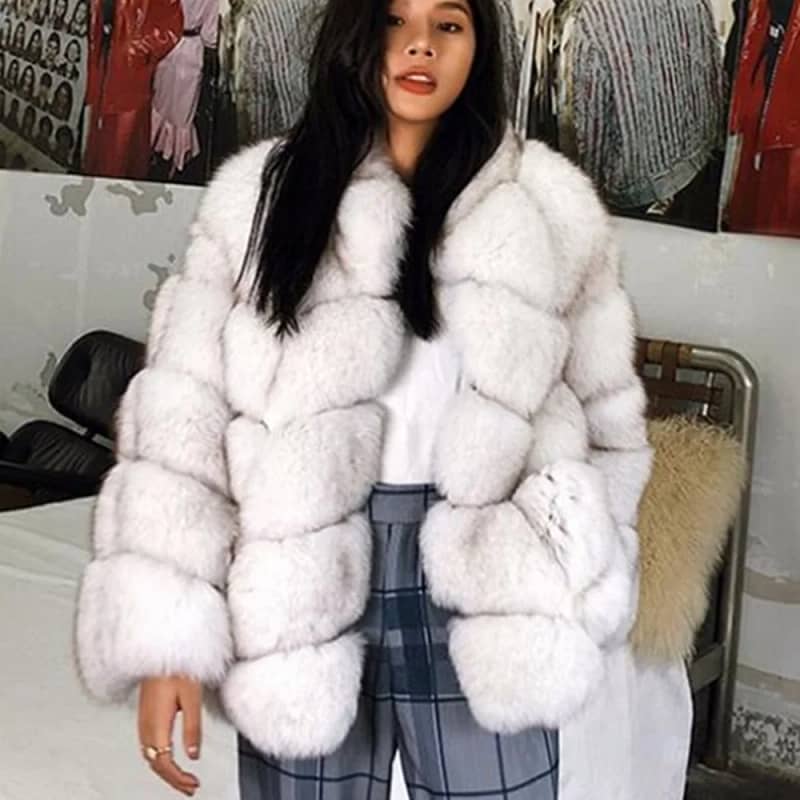 Fox Fur Coat With Bread Cubes - Image 8