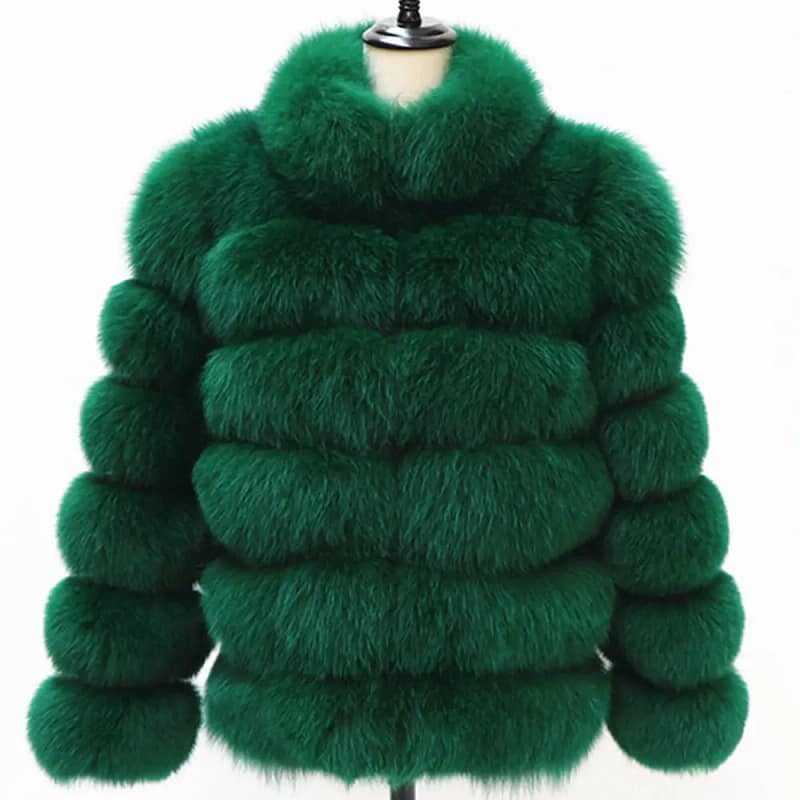 Fox Fur Coat With Collar Especially Overcoat - Image 11