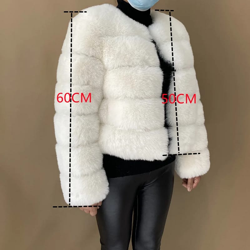 Faux Fur Coat Short Artificial fur - Image 17