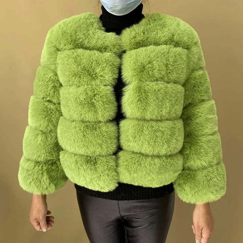 Faux Fur Coat Short Artificial fur - Image 21