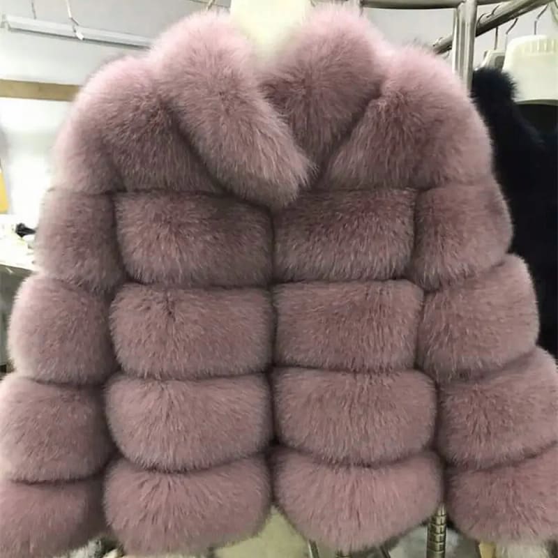 Fox Fur Coat Fashion Winter New Outerwear Luxury - Image 5