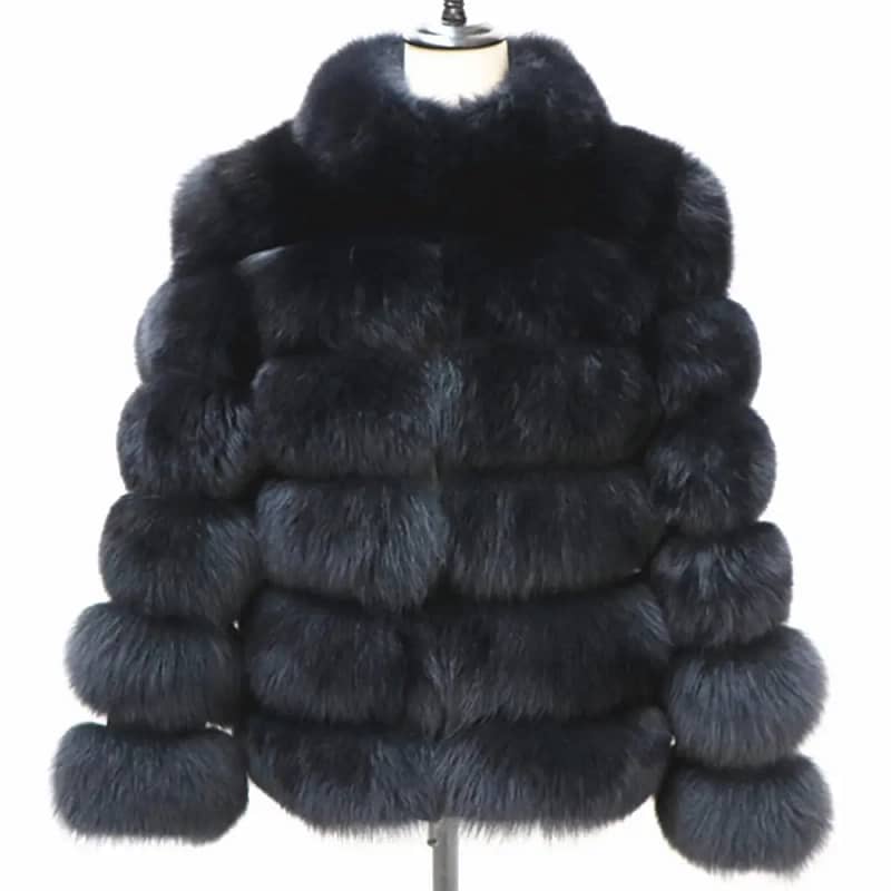 Fox Fur Coat With Collar Especially Overcoat - Image 16