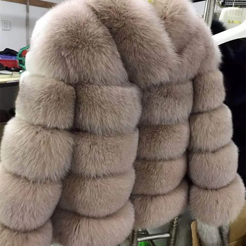 Fox Fur Coat Fashion Winter New Outerwear Luxury - Image 8