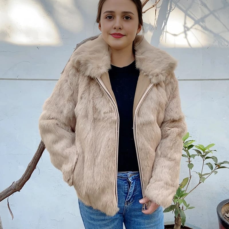Rabbit Fur Coat Winter Women's Jacket - Image 2
