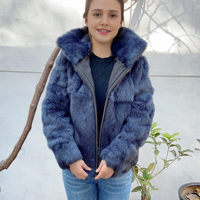 Rabbit Fur Coat Winter Women's Jacket - Image 7