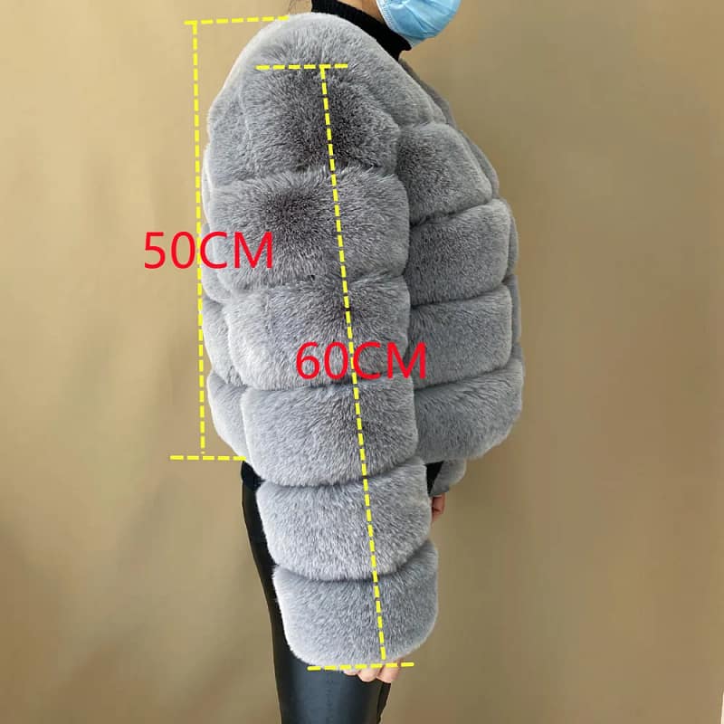 Faux Fur Coat Short Artificial fur - Image 34