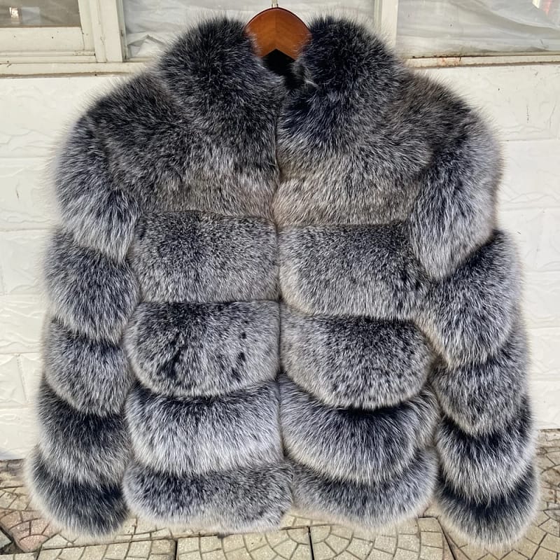 Fox Fur Coat Fashion Winter New Outerwear Luxury - Image 4