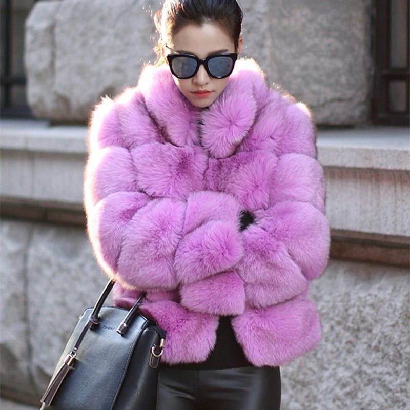 Fox Fur Coat With Collar Especially Overcoat - Image 3